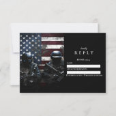 SWAT Team American Flag Graduation RSVP Karte (Vorderseite)
