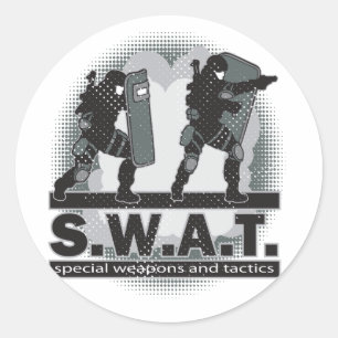 SWAT Team-Eingang Runder Aufkleber