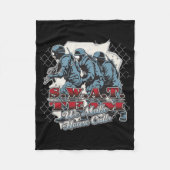 SWAT-Team-Hausbesuche Fleecedecke (Vorderseite)