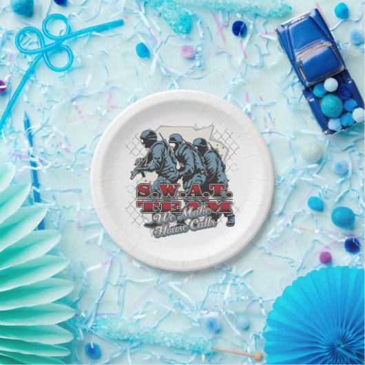 SWAT-Team-Hausbesuche Pappteller (Party)