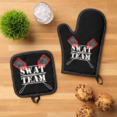 SWAT Team Oven Mitt und Pot Holder Ofenhandschuh & Topflappen-Set (Oben Unten)