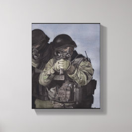 SWAT Team Police Print Original Watercolor Miranda Leinwanddruck