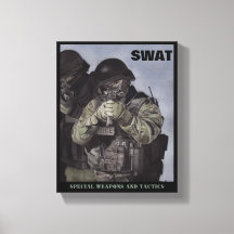 SWAT Team Police Print Original Watercolor Miranda