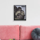 SWAT Team Police Print Original Watercolor Miranda Leinwanddruck (Insitu (Wohnzimmer))