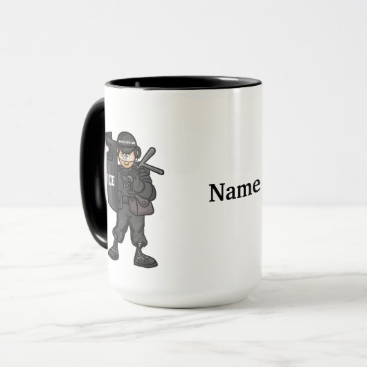 SWAT Team Policeman Tasse (Vorderseite Links)