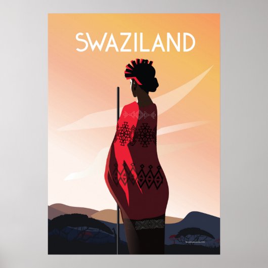 Swaziland africa Reiseplakatlandschaft Natur Poster (Vorne)