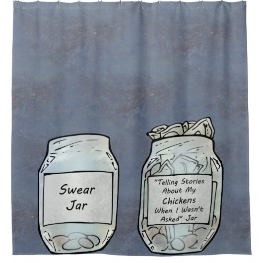 Swear Jar und Chicken Jar Duschvorhang (Vorderseite)