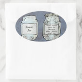 Swear Jar und Chicken Jar Ovaler Aufkleber (Tasche)