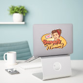 Sweary Mommy Original Logo Die Aufkleber schneiden (Laptop auf Schreibtisch)