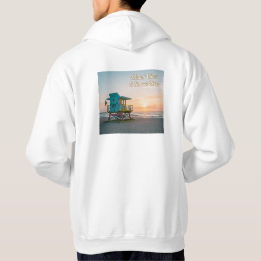 Sweat à Capuche "Sunset Wave" Hoodie (Rückseite)