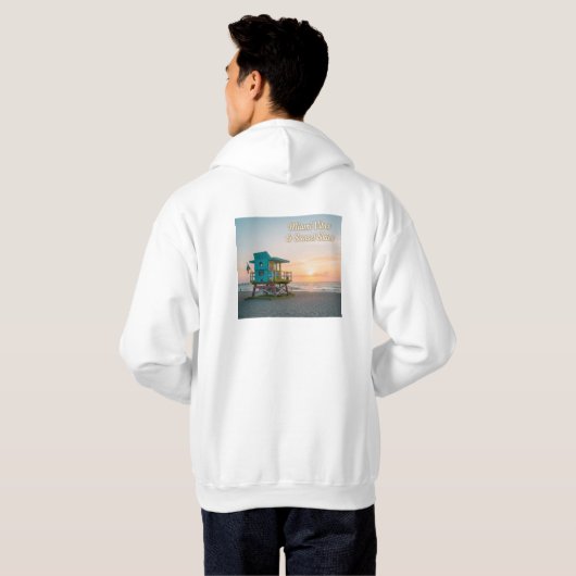 Sweat à Capuche "Sunset Wave" Hoodie (Schwarz voll)