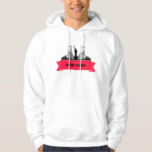 Sweat A Capuche weißer Mann New York Hoodie
