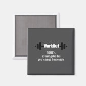 Sweat Activated Motivational Workout Complete Gym  Magnet (Vorderseite/Rückseite)
