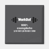 Sweat Activated Motivational Workout Complete Gym  Magnet (Vorne)