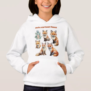 Sweat-Capuche niedlich Cartoon Füchse für Kinder Hoodie