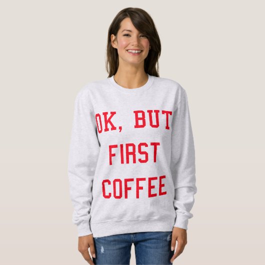Sweat COFFEE Rouge - Frau Sweatshirt (Vorne ganz)