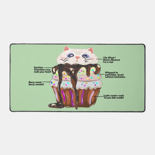 Sweat Cupcates Schreibtischunterlage (Vorderseite)
