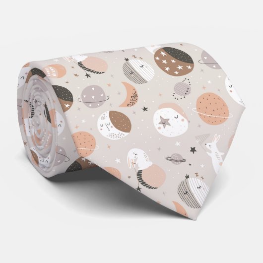 Sweat Dream Bunnies im Weltraummuster Krawatte (Gerollt)