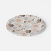 Sweat Dream Bunnies im Weltraummuster Pappteller (Schrägansicht)