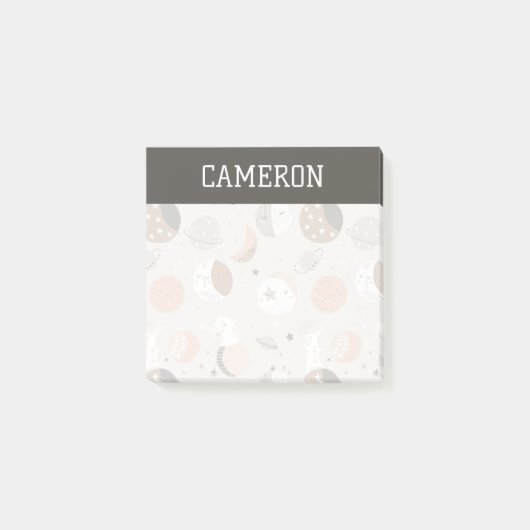 Sweat Dream Bunnies im Weltraummuster Post-it Klebezettel (Vorderseite)