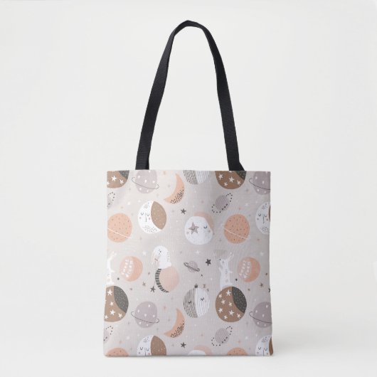 Sweat Dream Bunnies im Weltraummuster Tasche (Vorderseite)