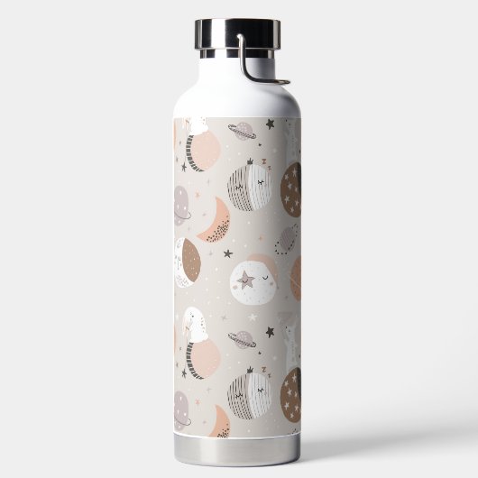 Sweat Dream Bunnies im Weltraummuster Trinkflasche (links)