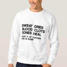 Sweat Dries Blutgerinnsel Rugby ist nicht für Cupc Besticktes Sweatshirt