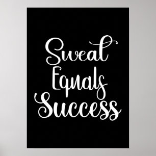 Sweat Equals Erfolg, Gym, Hustle Motivierend Poster