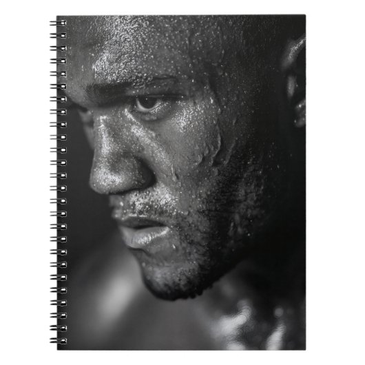 Sweat Grit Determined Face Notebook Notizblock (Vorderseite)