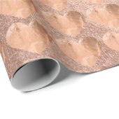 Sweat Heart Blush Rose Gold Kupfer Metallic Geschenkpapier (Rolleneckpunkt)