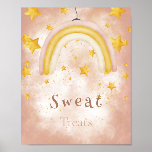 Sweat Leckereien Boho Regenbogen goldene Sterne Ma Poster (Vorne)