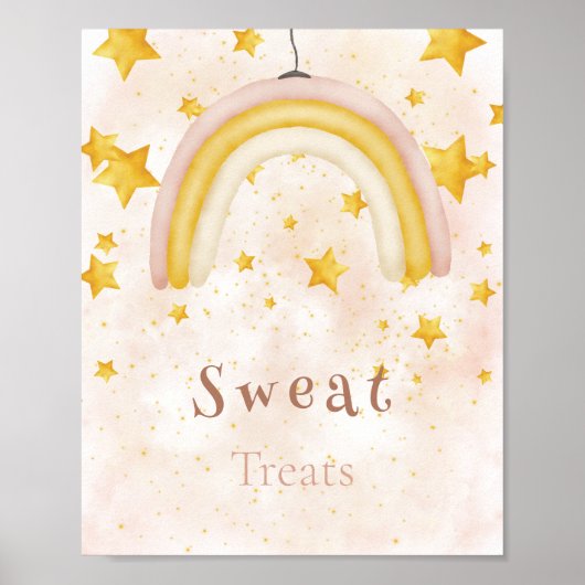 Sweat Leckereien Boho Regenbogen goldene Sterne Ma Poster (Vorne)