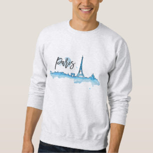 Sweat Mann Blanc Basic Paris Sweatshirt