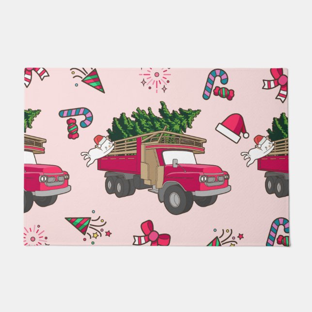 Sweat Merry und Bright Weihnachtsfeiertag Fußmatte (Vorderseite)