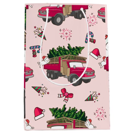 Sweat Merry und Bright Weihnachtsfeiertag Mittlere Geschenktüte (Vorderseite)