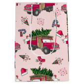 Sweat Merry und Bright Weihnachtsfeiertag Mittlere Geschenktüte (Rückseite)