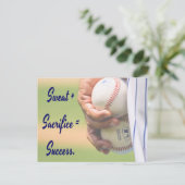 Sweat plus Opfer gleicht Erfolg BASEBALL Postkarte (Stehend Vorderseite)