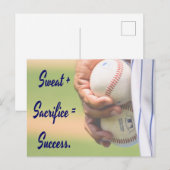 Sweat plus Opfer gleicht Erfolg BASEBALL Postkarte (Vorne/Hinten)