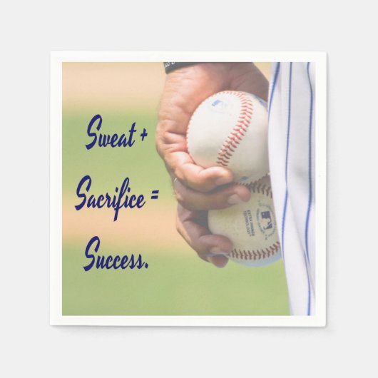 Sweat plus Opfer gleicht Erfolg BASEBALL Serviette (Vorderseite)