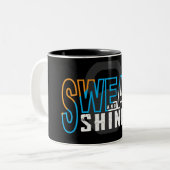 Sweat & Shine Tasse für Fitness Liebhaber (Vorderseite Links)