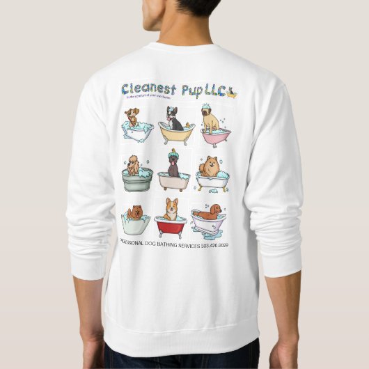 Sweat Shirt Cleanest Pup LLC (Rückseite)