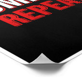 Sweat Smile Repeat Typography Print Poster (Ecke)