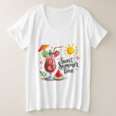 Sweat Summertime  Große Größe T-Shirt (Design vorne)