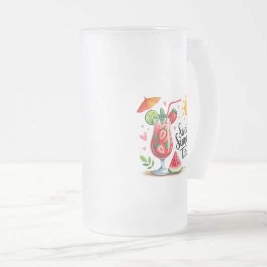 Sweat Summertime  Mattglas Bierglas (VorderseiteRechts)