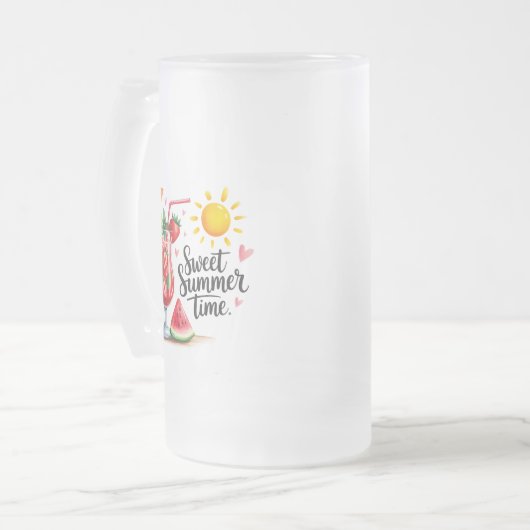 Sweat Summertime  Mattglas Bierglas (Vorderseite Links)