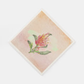 Sweater Aquarellhintergrund Rosa Blumen Moderne Serviette (Ecke)