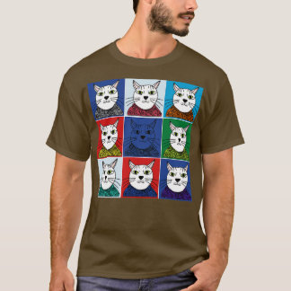 Sweater Cat Portrait Graphic T-Shirt
