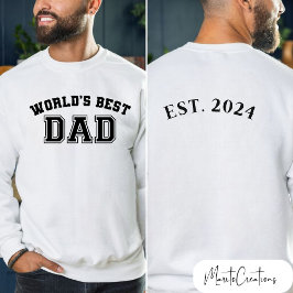 sweater for dad world's best dad, personalized sweatshirt