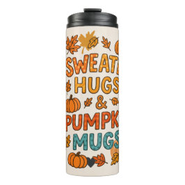 Sweater Hugs & Pumpkin Tasse fallen Typografie