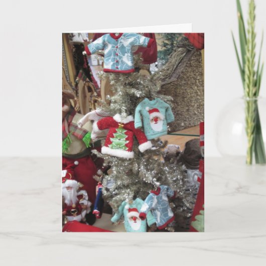 Sweater Ornamente Weihnachtskarten Feiertagskarte (Vorderseite)